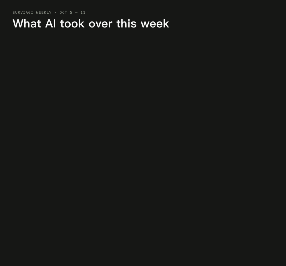 What AI took over this week: the weekly board and a seven-week timeline